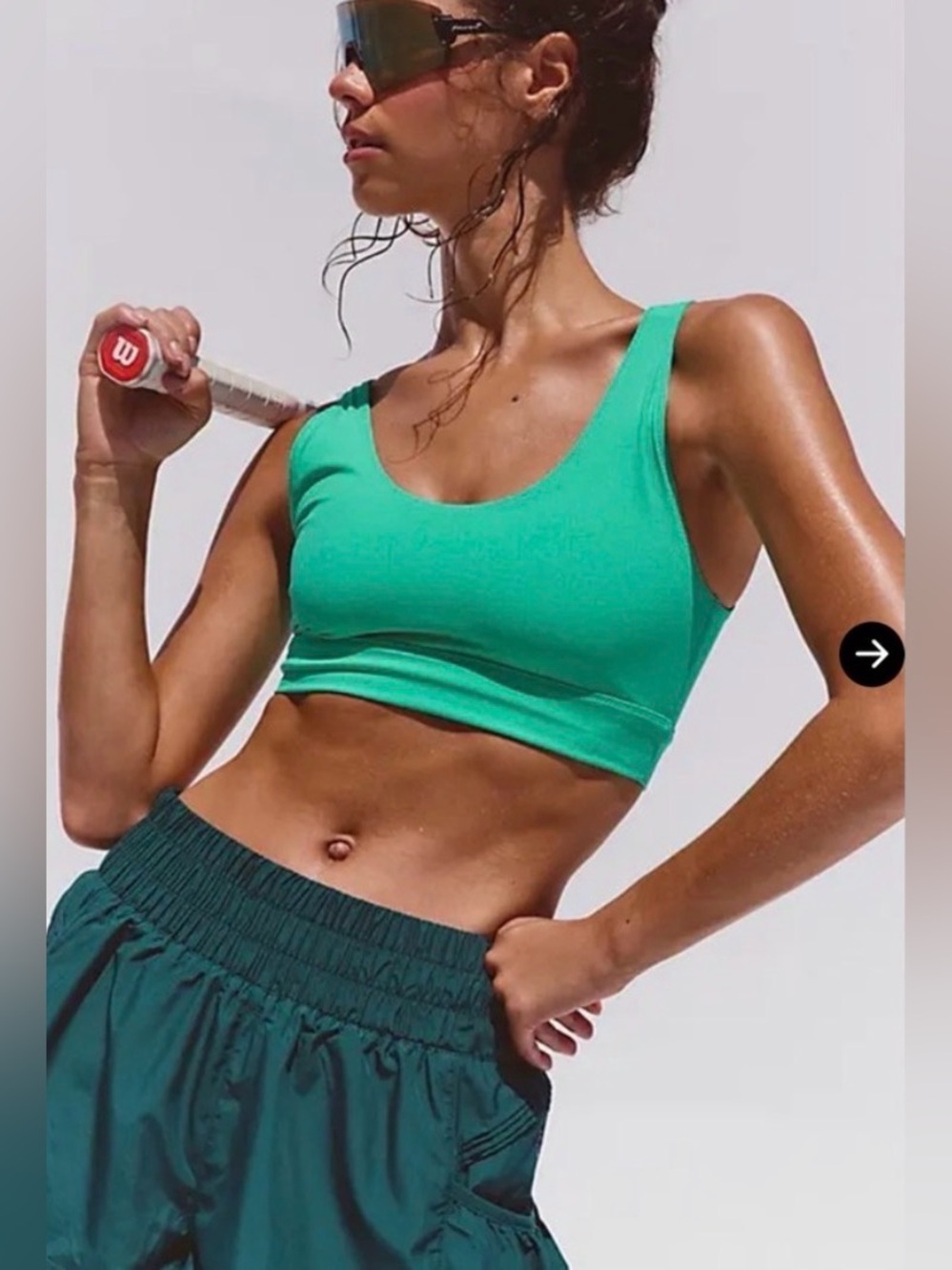 Free People Win Win Scoop Neck Sports Bra. NWT. Seafoam